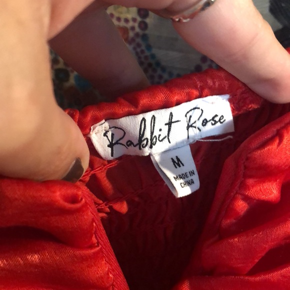 Red Ruffled Crop Top - Picture 2 of 3